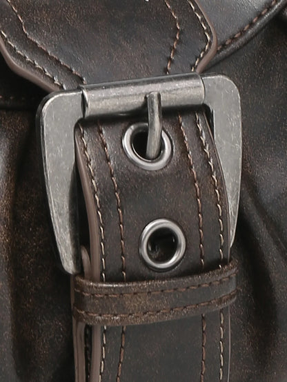 Hot Selling Maillard-Style Retro Small Bag Spicy Girl Y2K Wasteland-style Vintage Leather Shoulder Armpit Bag 2025