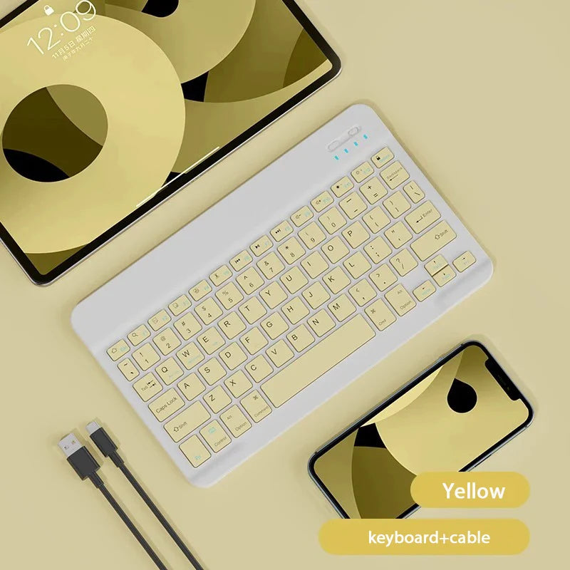 10 inch Magnetic Tablet Keyboard for iPad 2024 10.9 11 10.2 Bluetooth Rechargeable Keyboards for Xiaomi 6 Huawei Matepad 11.5