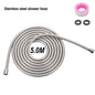 Stainless Steel Shower Hose 5M Long Bathroom Shower Water Hose Extension Plumbing Pipe Pulling Tube Bathroom Accessories