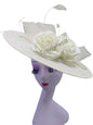 Big Flower Fascinators Hat Headpiece Women Kentucky Church Millinery Cap Ladies