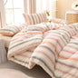 Winter Bedding Thick Quilt Blanket Thick Warm Flannel Fleece Comforter for Cold