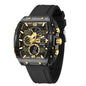 Men's 8109 electronic watch fashion square dual display waterproof luminous