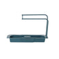 Telescopic Sink Shelf Kitchen Self Draining Rack Soap Sponge Storage Basket Holder Rag Towel Bar Household Supplies