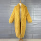 Faux Fur Jacket Women Long Coat Thick Fluffy Winter Warm Shaggy Overcoat Open Stitch Outerwear Turn Down Collar High Street