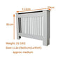 BRIEFNESS Radiator cover Wooden wall-mounted White painted MDF cupboard heater cover Modern heating cover Barbecue cabinet shelf