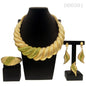 Dubai Gold Plated Jewelry Sets For Women Surround Big Necklace Plate 24K