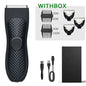 Body Hair Trimmer for Men Electric Groin Hair Trimmer Rechargeable Balls Groomer Replaceable Ceramic Blade Head Waterproof