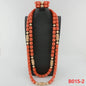 Traditional Nigerian Wedding Artificial Coral Beads Bridal Jewelry Sets African