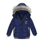 Autumn Winter Hooded Jacket for Kids - Boys & Girls Warm Fur Collar Zipper Outerwear Casual Fashion Baby Coat for Ages 2-6