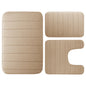 3Pcs Memory Foam Bath Mats Set 40x60CM 50X80CM Rectangle and U-Shaped Bathroom Rugs Non-Slip Soft Water Absorption Toilet Mats