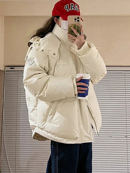 Women's Down Cotton Hooded Winter Comfortable Thick Warm Jacket