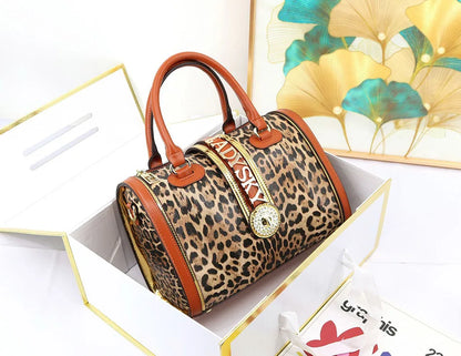 Large-capacity Women's Boston Barrel Handbags