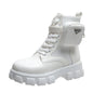 Women Motorcycle Leather Classic Punk Boots