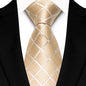 8cm Width Yellow Color Neck Ties For Men Paisley Dots Handmade
