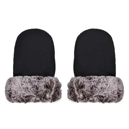 Stroller Gloves 1 Pair Winter Windproof Warm Cute Bear Brown Style Universal Prams Gloves Waterproof Baby Stroller Accessories