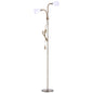KOMORE Modern 2 Head Standing Floor Lamp Adjustable Lamp Heads 180cm Bronze&Grey  for Living Room, Office, Bedroom, Hallway