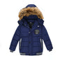 2025 Winter Children Warm Clothing Boys Down Jacket Baby Polyester Fiber Hooded