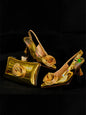 Elegant Shoe and Bag Bright Banquet African Women's tie Pointed Toe High Heels