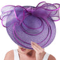 Elegant Wedding Big Size Fascinator Hat Women Flower Multimodal Hair Top Clips