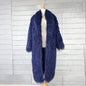 Faux Fur Jacket Women Long Coat Thick Fluffy Winter Warm Shaggy Overcoat Open Stitch Outerwear Turn Down Collar High Street