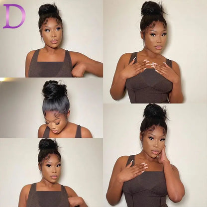 Straight 360 Full Lace Wigs Human Hair With Invisible Strap For Women Drawstring Snug Fit Glueless