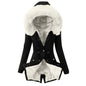 Women's Faux Fur Collar Hooded Warm Cotton Jacket