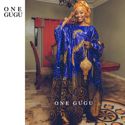 Unique Perfumed First Quality African Dashiki Basin Dress Nigerian Origianl Printing Bazin Riche Wedding Party Boubou Robe