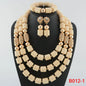 Traditional Nigerian Wedding Artificial Coral Beads Bridal Jewelry Sets African