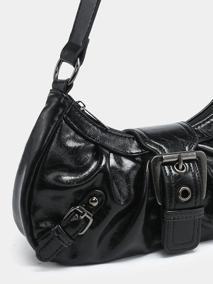 Hot Selling Maillard-Style Retro Small Bag Spicy Girl Y2K Wasteland-style Vintage Leather Shoulder Armpit Bag 2025