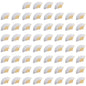 100-1PCS Hand Held Paper Fans Blank White Bamboo Folding Fans for Wedding Gift Party Dance DIY Decoration Personalised Fan