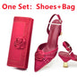 New Fashion Women Shoes and Bags To Match Set Nigeria Party Women's Pumps with