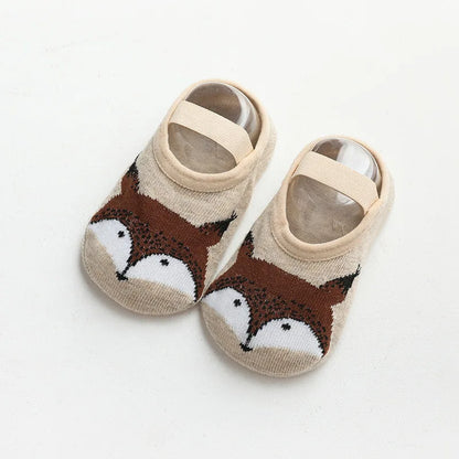 Spring Anti Slip Baby Socks Toddler Kids Floor Socks with Rubber Soles Autumn Newborn Baby Boy Girl Cartoon Cute Ball Warm Socks