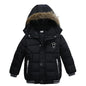 Autumn Winter Hooded Jacket for Kids - Boys & Girls Warm Fur Collar Zipper Outerwear Casual Fashion Baby Coat for Ages 2-6
