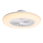 KOMORE Round Acrylic LED Ceiling Light Fan with Remote Control 3 Colour Temperature Memory Functions for Office, Living Room