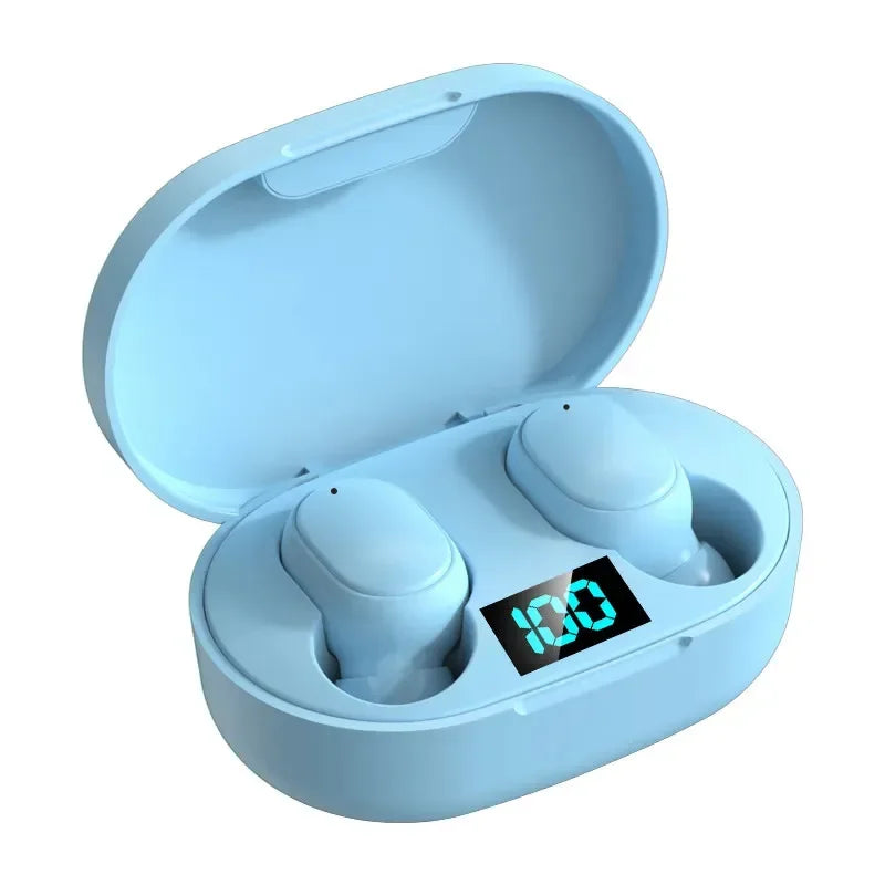E6S TWS Wireless Bluetooth Headset Waterproof Noise Cancelling LED Earbuds with Mic Wireless Headphones Bluetooth Earphones