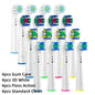 16/20PCS Brush Head nozzles for Oral B Electric Toothbrush Replacement Head Refill Sensitive Floss Cross Action for Oralb