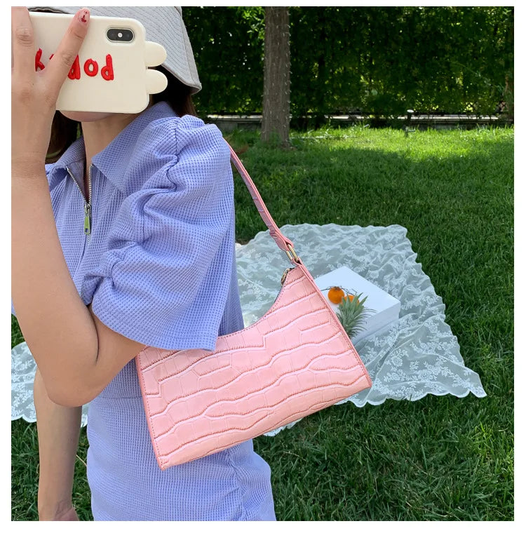 Fashion Exquisite Shopping Bag Retro Casual Women Totes Shoulder Bags Female Leather Solid Color Chain Handbag for Women 2023