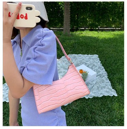 Fashion Exquisite Shopping Bag Retro Casual Women Totes Shoulder Bags Female Leather Solid Color Chain Handbag for Women 2023