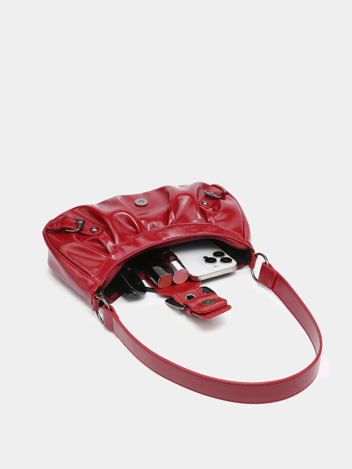 Hot Selling Maillard-Style Retro Small Bag Spicy Girl Y2K Wasteland-style Vintage Leather Shoulder Armpit Bag 2025
