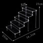 Acrylic Riser Display Stand Perfume Organizer Shelves for Amiibo Funko Figures Toys Cupcake Desserts Collection Cosmetic Jewelry