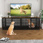 Furniture Style Dog Cage XXL Wooden Pet Kennel End Side Table with Tray and 3 Doors for Medium to Large Dogs