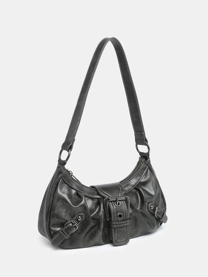 Hot Selling Maillard-Style Retro Small Bag Spicy Girl Y2K Wasteland-style Vintage Leather Shoulder Armpit Bag 2025