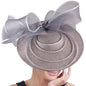 Elegant Wedding Big Size Fascinator Hat Women Flower Multimodal Hair Top Clips
