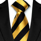 8cm Width Yellow Color Neck Ties For Men Paisley Dots Handmade