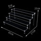 Acrylic Riser Display Stand Perfume Organizer Shelves for Amiibo Funko Figures Toys Cupcake Desserts Collection Cosmetic Jewelry