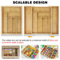 Kitchen Cutlery Drawer Organizer with 6 - 8 Compartments, Ideal Storing Knives, Forks and Other Utensils Cutlery Organizer Tray