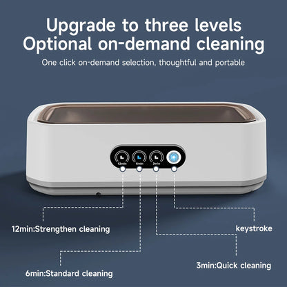 Ultrasonic Cleaning Machine Glasses Cleaning Machine Capacity 650ML Jewelry Braces Professional Cleaner Frequency Vibration