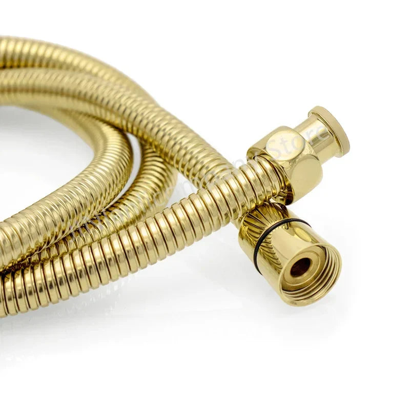 Shower Hose 1.5M Stainless Steel - Flexible Handheld Shower Head Pipe Explosion-Proof Bathroom