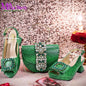 2025 Autumn New Design Specials Italian Women Shoes and Bag Set Comfortable Mid