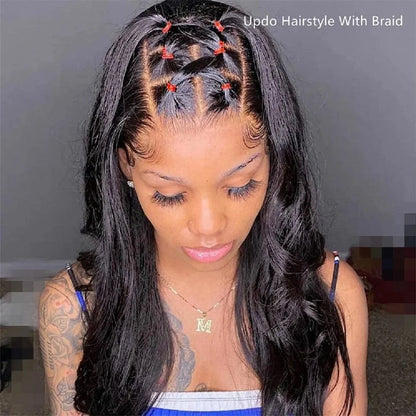 360 Lace Front Wigs Human Hair Body Wave Full Lace Frontal Human Hair Wigs Raw Indian Glueless 38Inch HD Lace Front Wig